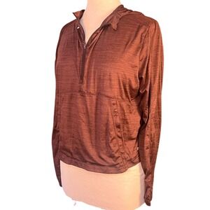 Layers Women's M Burgundy Pullover Athletic Hoodie Top